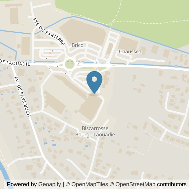 Map: location of l'Orange Bleue Biscarosse in Biscarosse