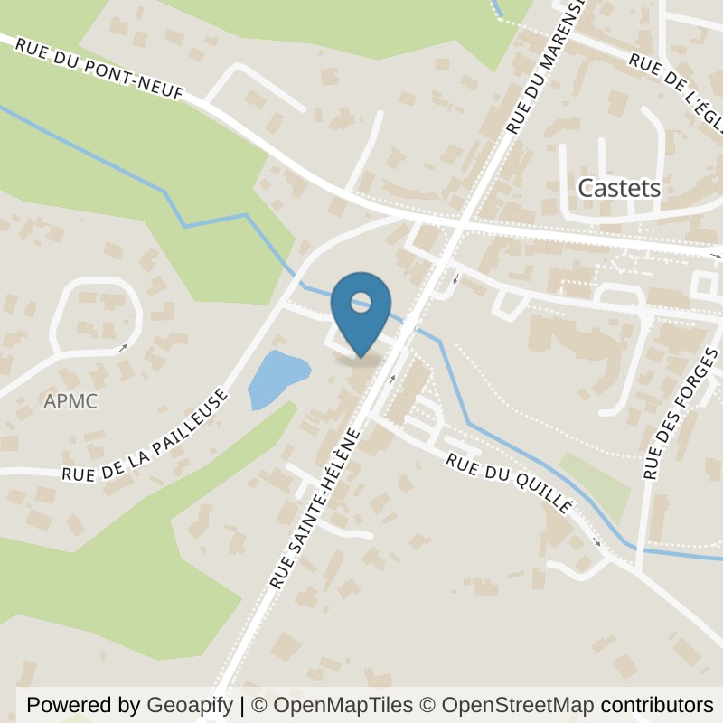 Map: location of l'Orange Bleue castets in Castets