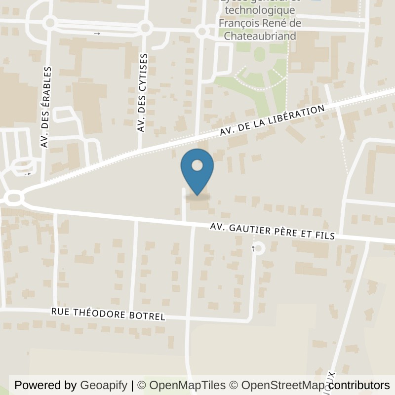 Map: location of l'Orange Bleue Combourg in Combourg