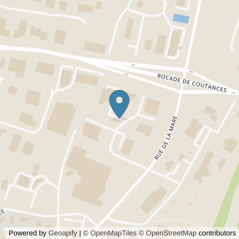 Map: location of l'Orange Bleue Coutances in Coutances
