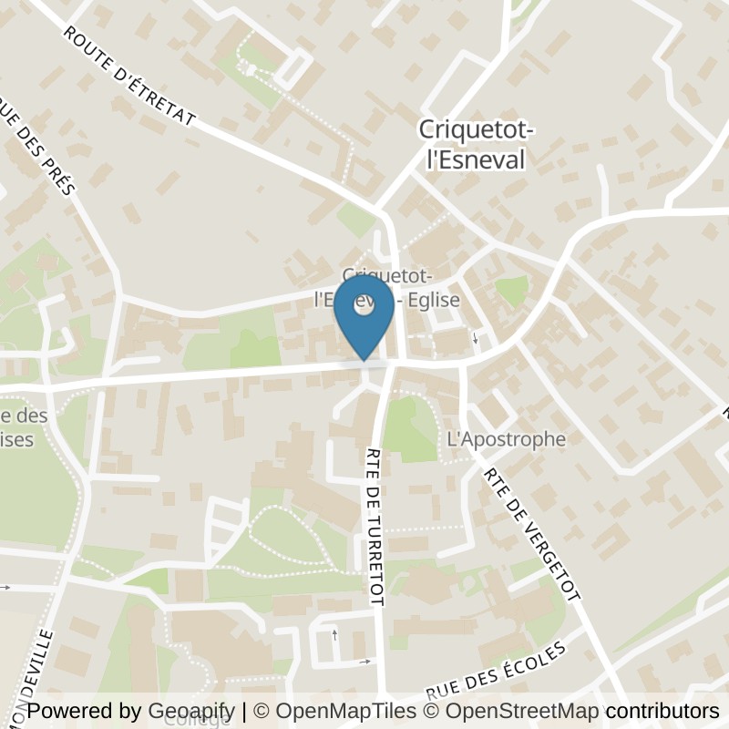Map: location of l'Orange Bleue Criquetot-lEsneval in Criquetot-lEsneval
