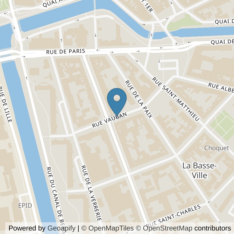 Map: location of l'Orange Bleue Dunkerque in Dunkerque