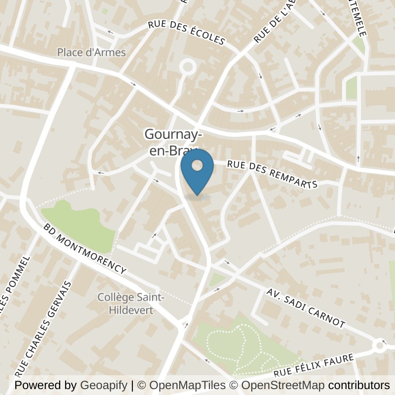 Map: location of l'Orange Bleue Gournay-en-Bray in Gournay-en-Bray
