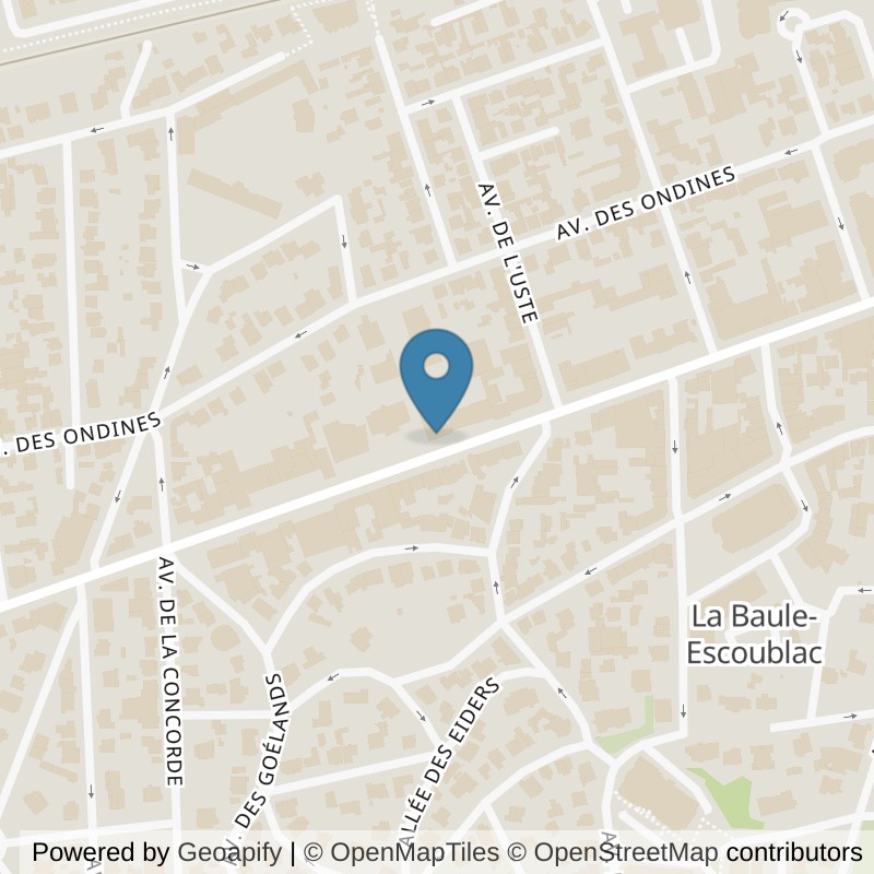 Map: location of l'Orange Bleue La Baule in La Baule