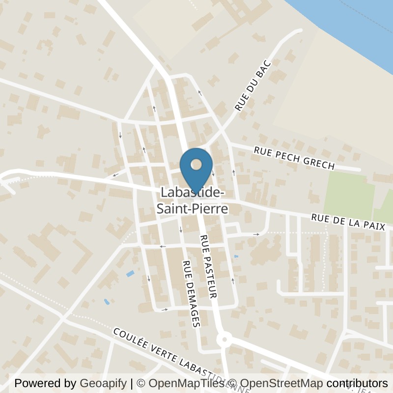 Map: location of l'Orange Bleue Labastide-Saint-Pierre in Labastide-Saint-Pierre