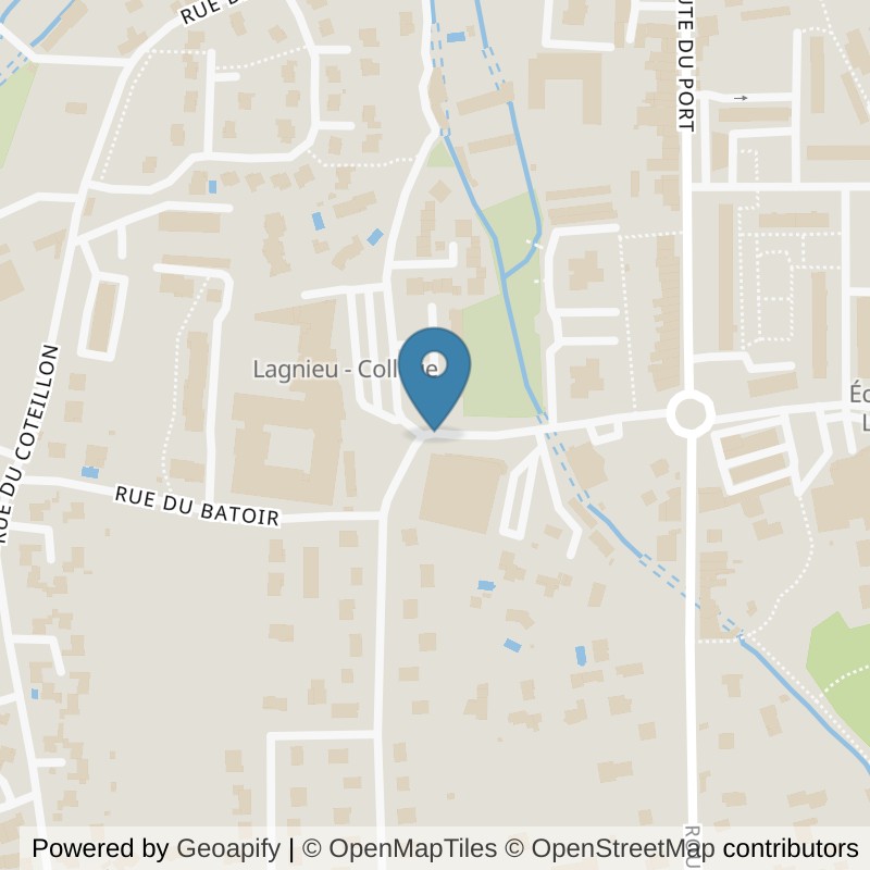 Map: location of l'Orange Bleue Lagnieu in Lagnieu