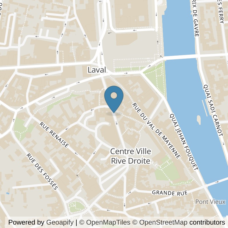 Carte : emplacement de l'Orange Bleue Laval à Laval