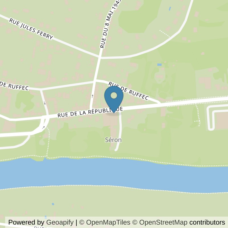 Map: location of l'Orange Bleue Le Blanc in Le Blanc