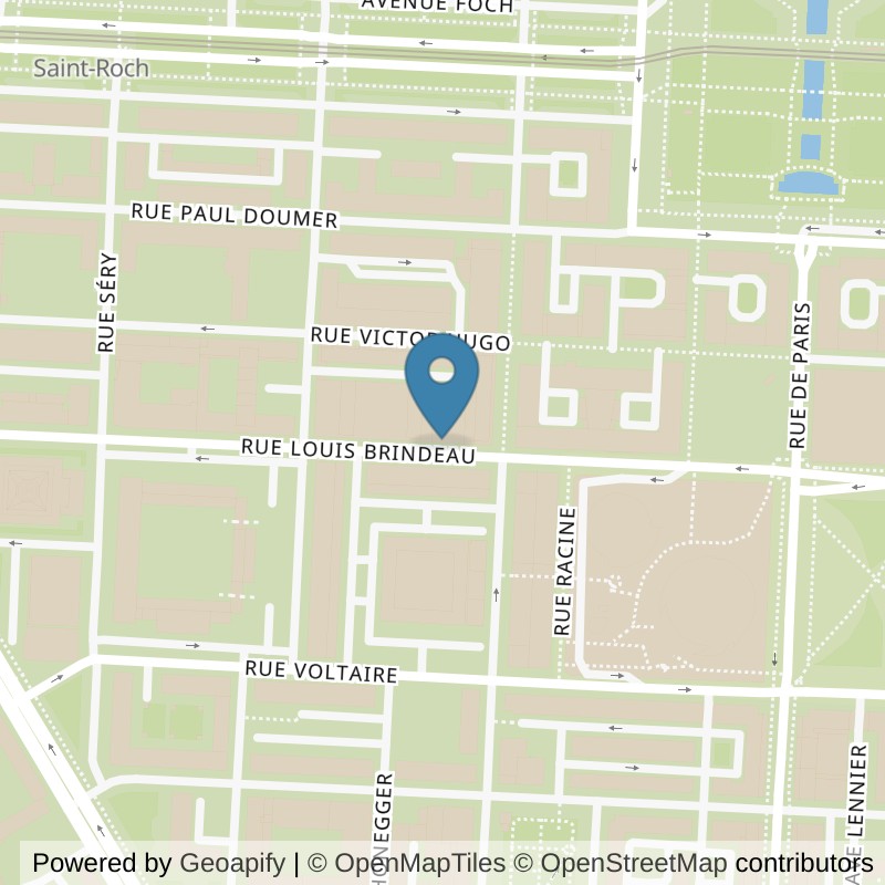Map: location of l'Orange Bleue le havre (rue Louis Brindeau) in Le Havre