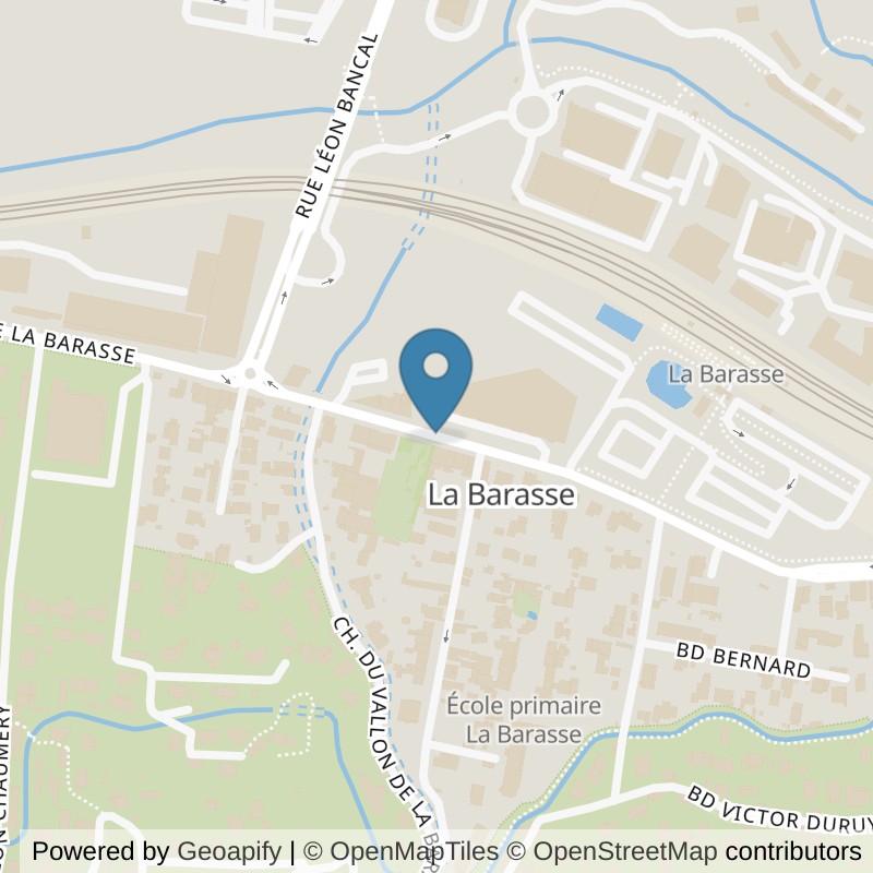 Carte : emplacement de l'Orange Bleue Marseille (boulevard de la Barasse) à Marseille