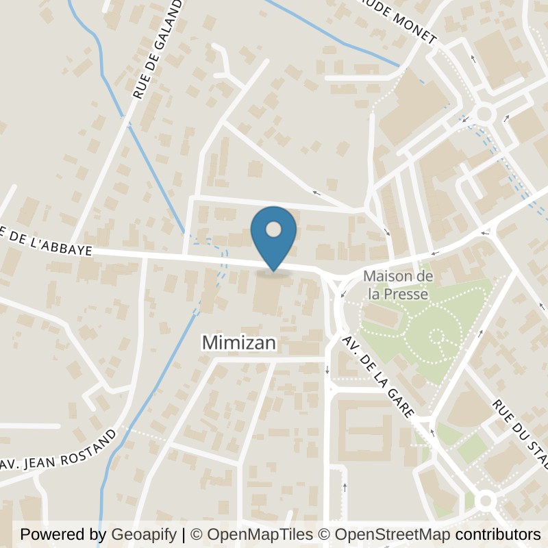 Map: location of l'Orange Bleue Mimizan in Mimizan