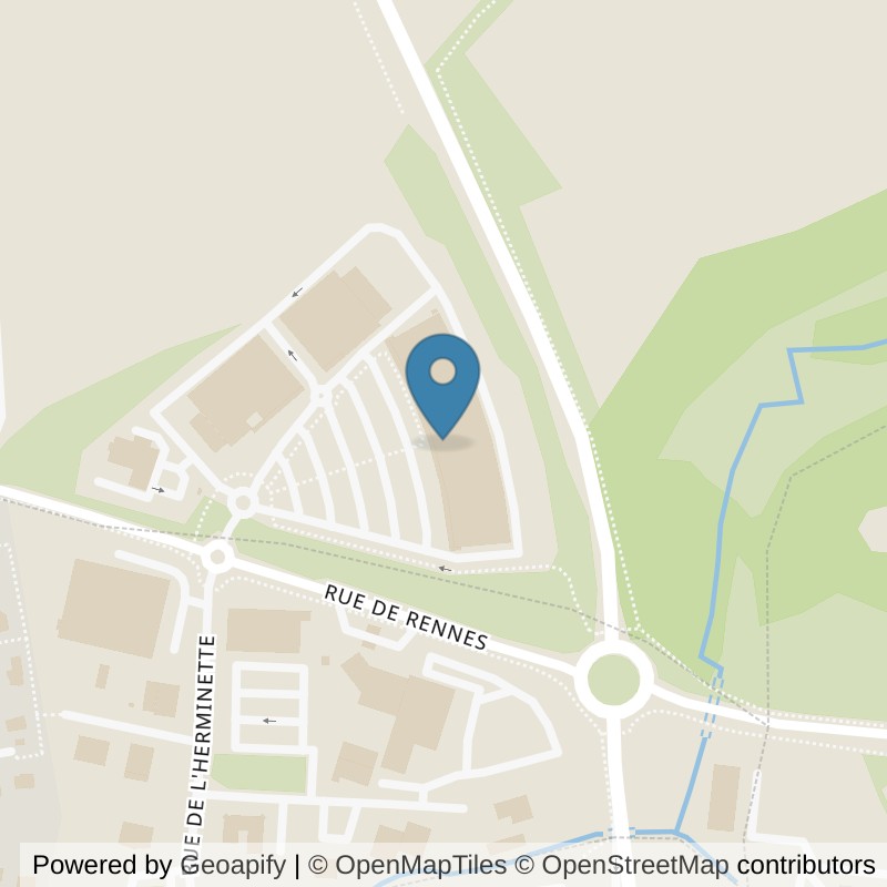 Map: location of l'Orange Bleue Montfort-sur-meu in Montfort-sur-meu