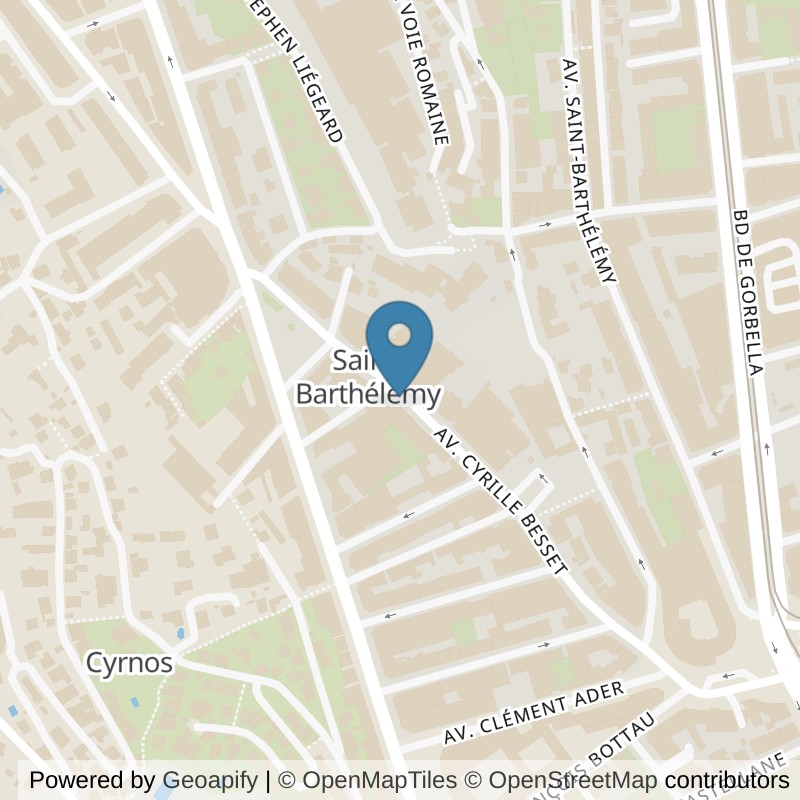 Map: location of l'Orange Bleue Nice in Nice
