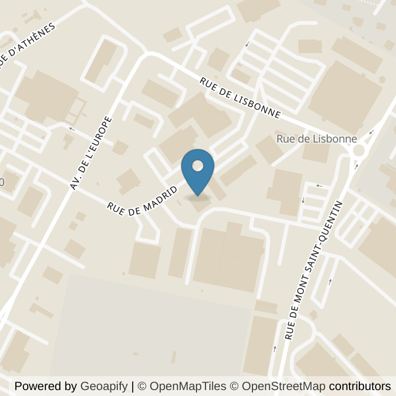 Map: location of l'Orange Bleue peronne in Peronne