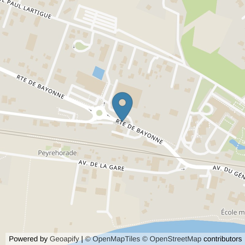 Map: location of l'Orange Bleue peyrehorade in Peyrehorade