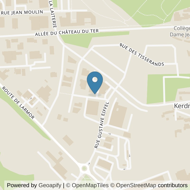 Map: location of l'Orange Bleue ploemeur in Ploemeur