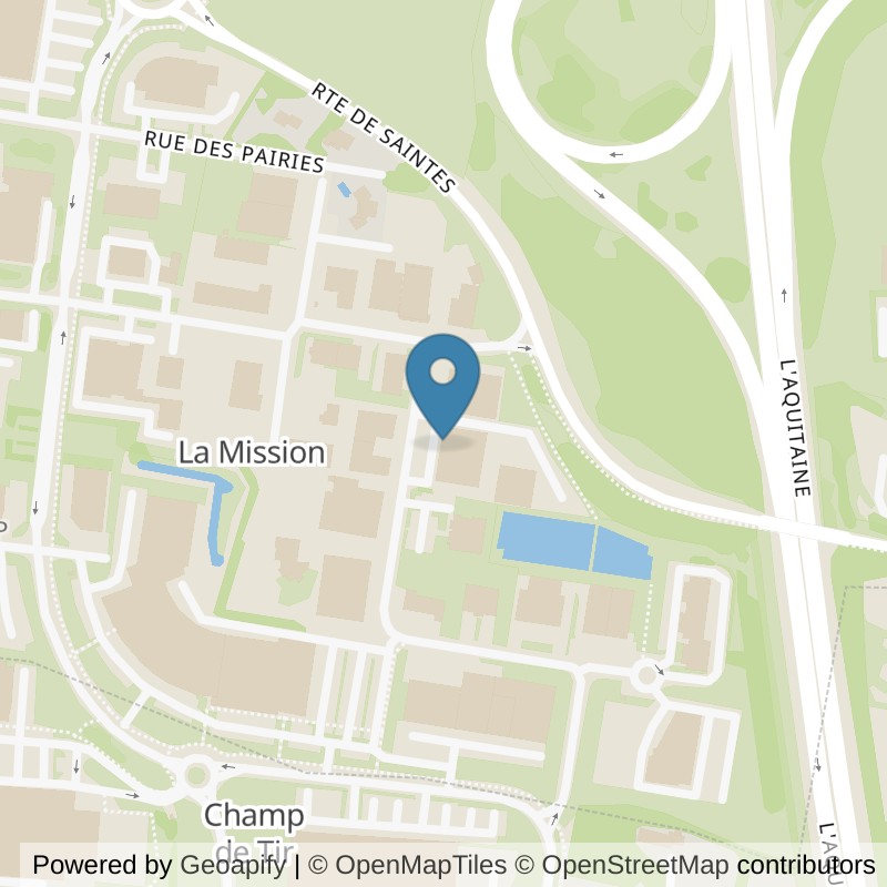 Map: location of l'Orange Bleue Saint-Georges-des-Coteaux in Saint-Georges-des-Coteaux