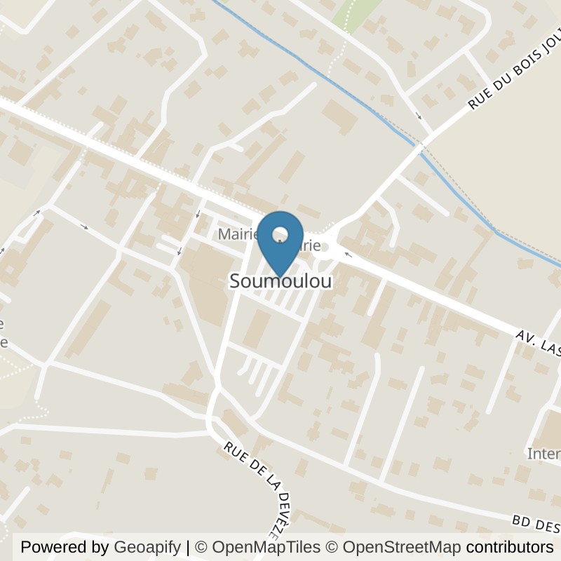 Map: location of l'Orange Bleue Soumoulou in Soumoulou