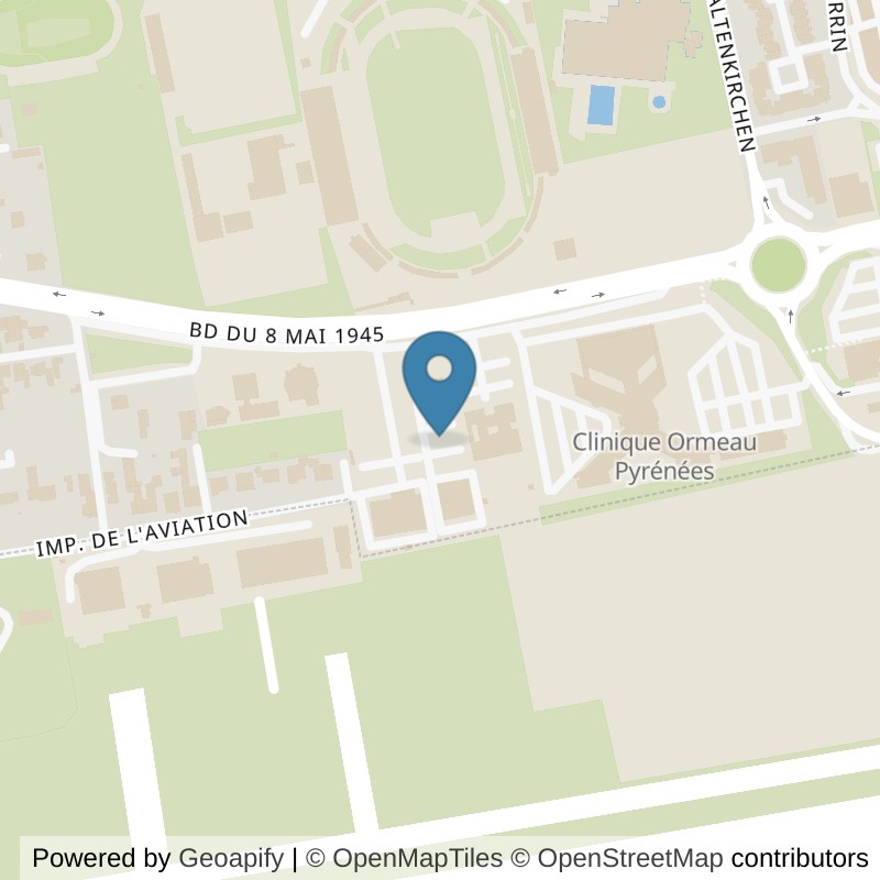 Map: location of l'Orange Bleue tarbes in Tarbes