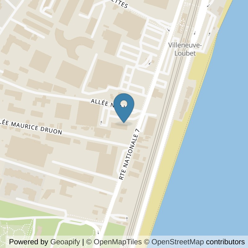 Map: location of l'Orange Bleue VILLENEUVE-LOUBET in Villeneuve-Loubet