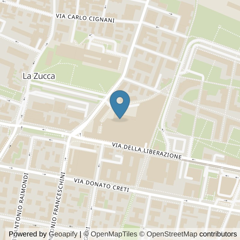 Map: location of Orange Palestre Bologna Minganti in Bologna