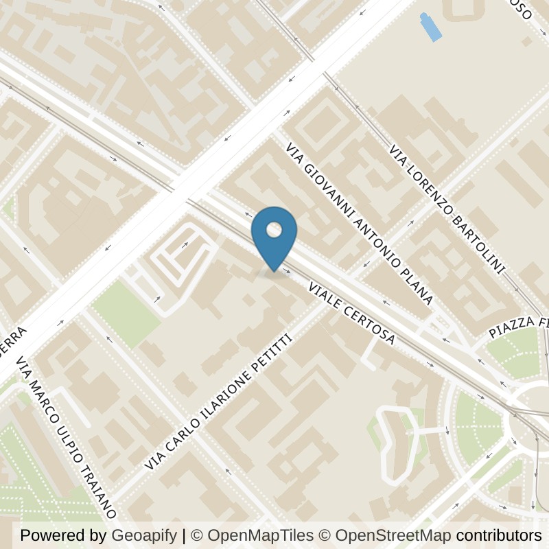 Map: location of Orange Palestre Milano Certosa in Milano