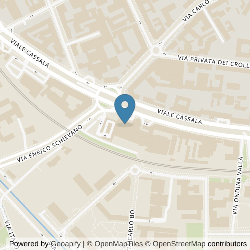 Map: location of Orange Palestre Milano Cassala in Milano