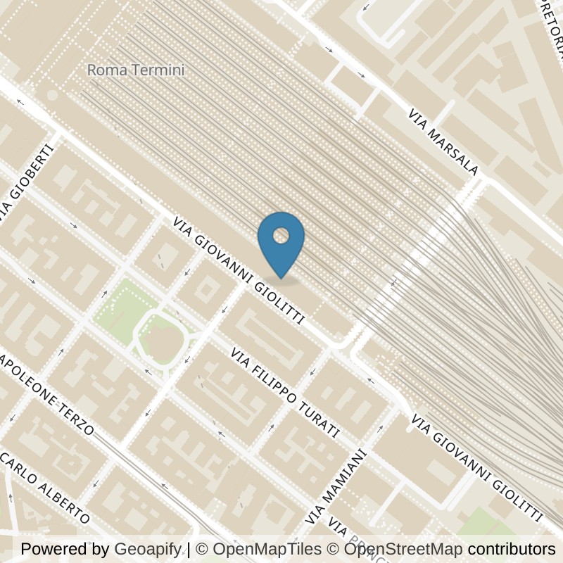 Map: location of Orange Palestre Roma Termini in Roma