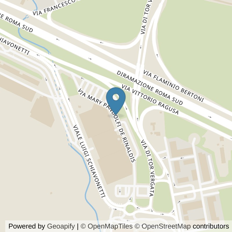 Map: location of Orange Palestre Roma Tor Vergata in Roma
