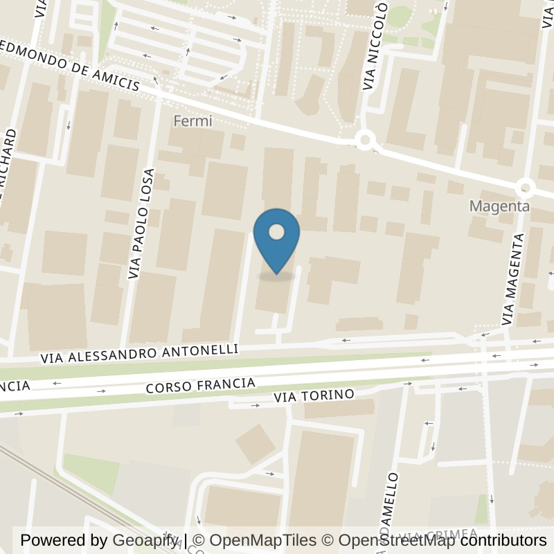 Map: location of Orange Palestre Torino Collegno in Collegno TO