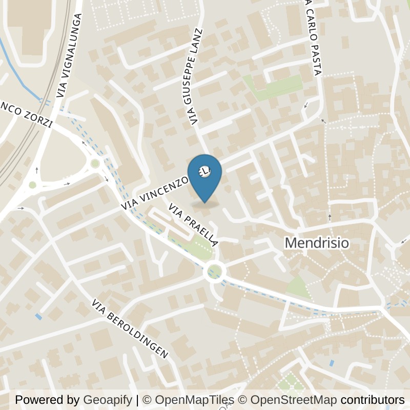 Map: location of Palestra Comunale in Mendrisio