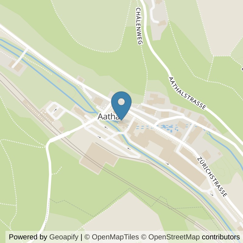 Map: location of Pandora Athletics in Aathal-Seegräben