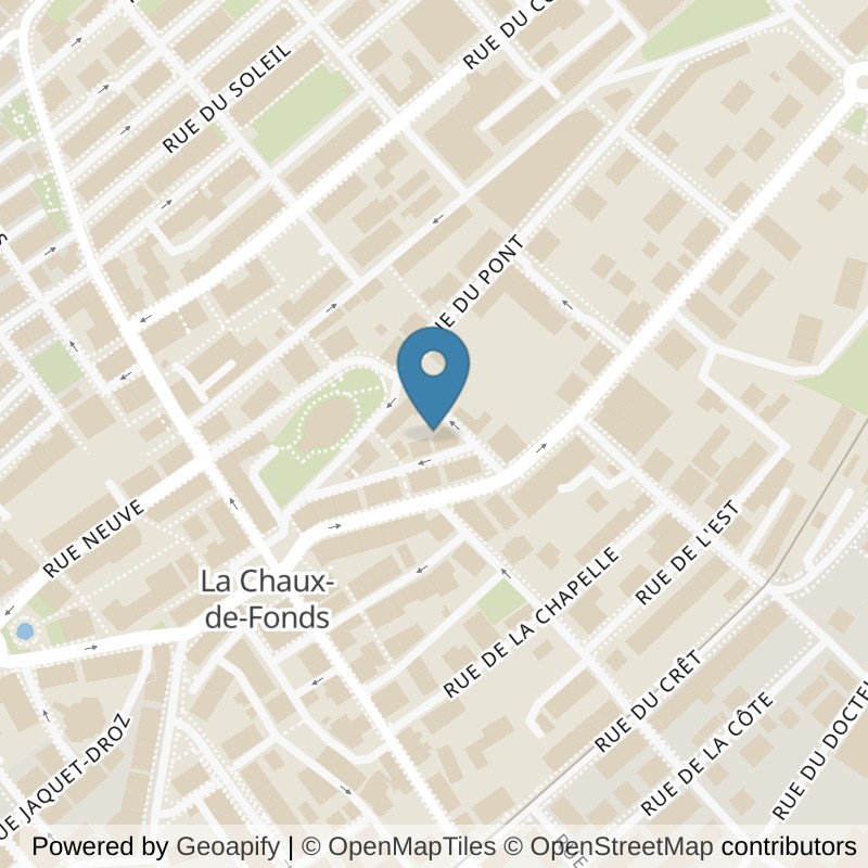 Map: location of Pecaut Boris in La Chaux-de-Fonds
