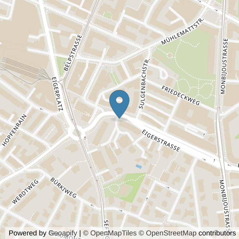 Map: location of Perfect Life Fitnesscenter in Bern