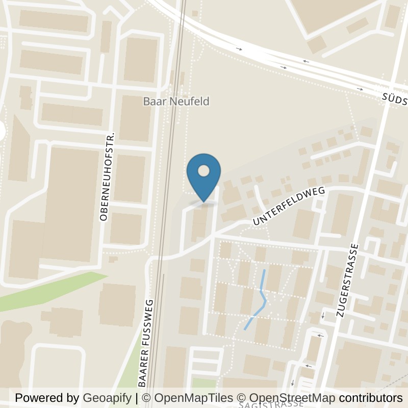 Map: location of Personalworkout Fitness & Health AG in Baar