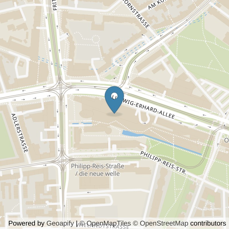 Map: location of Pfitzenmeier VeniceBeach Karlsruhe Südstadt in Karlsruhe