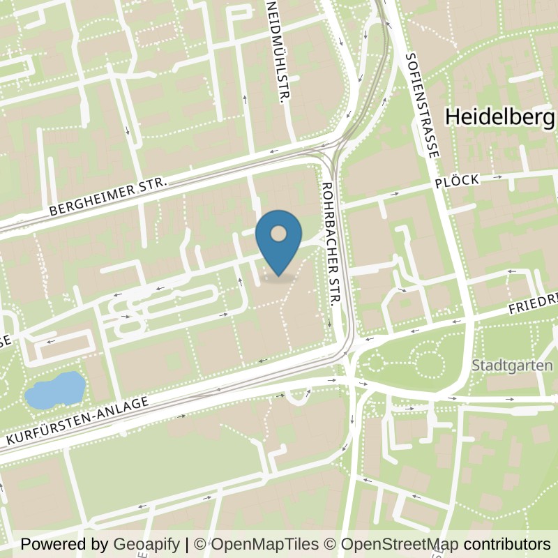 Map: location of pfitzenmeier-venice-beach-supreme-fitness-by-pfitzenmeier-heidelberg in Heidelberg