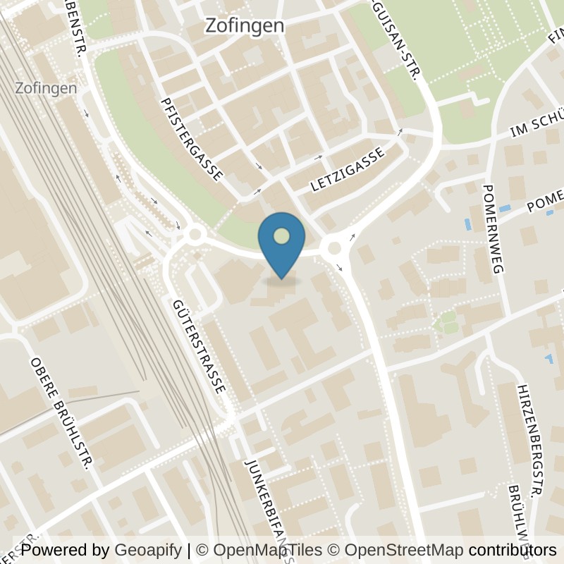 Map: location of Physical-Fitness in Zofingen