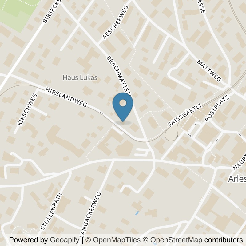 Map: location of Plan B Fitness in Arlesheim