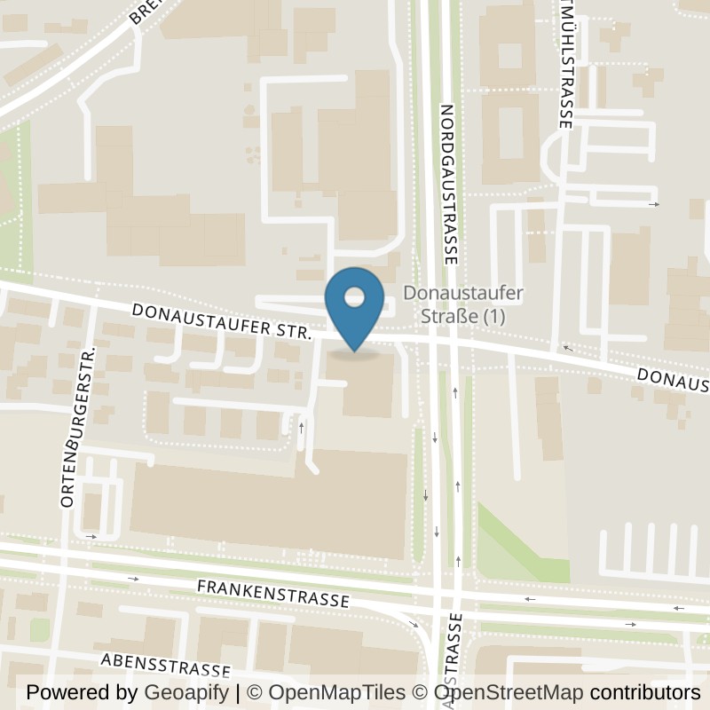 Map: location of Power & Fitness Center in Regensburg