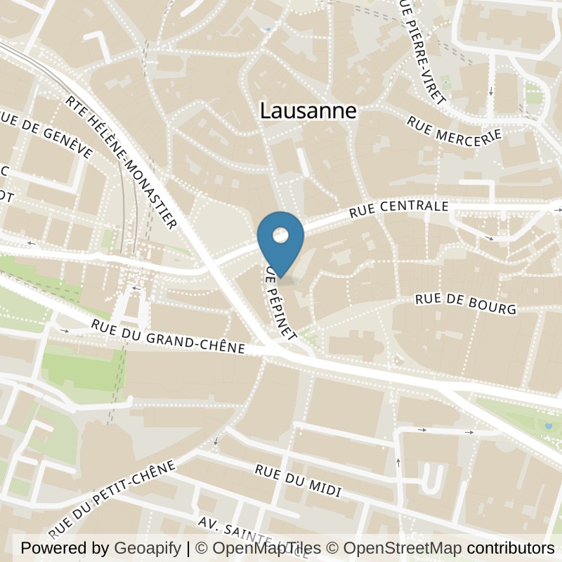 Map: location of Pulse Studio in Lausanne