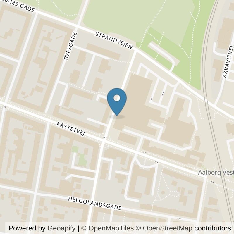 Map: location of PureGym Aalborg Dannebrogsgade in Aalborg