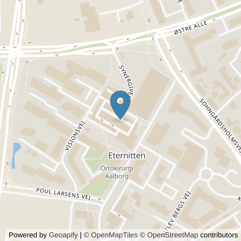Map: location of PureGym Aalborg Eternitten in Aalborg