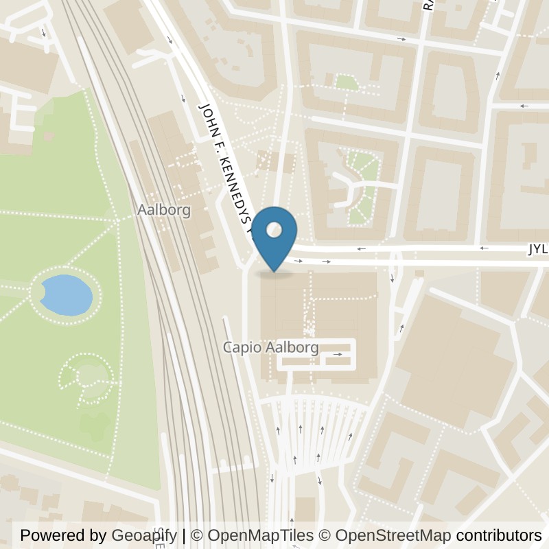 Map: location of PureGym Aalborg Kennedy Plads in Aalborg