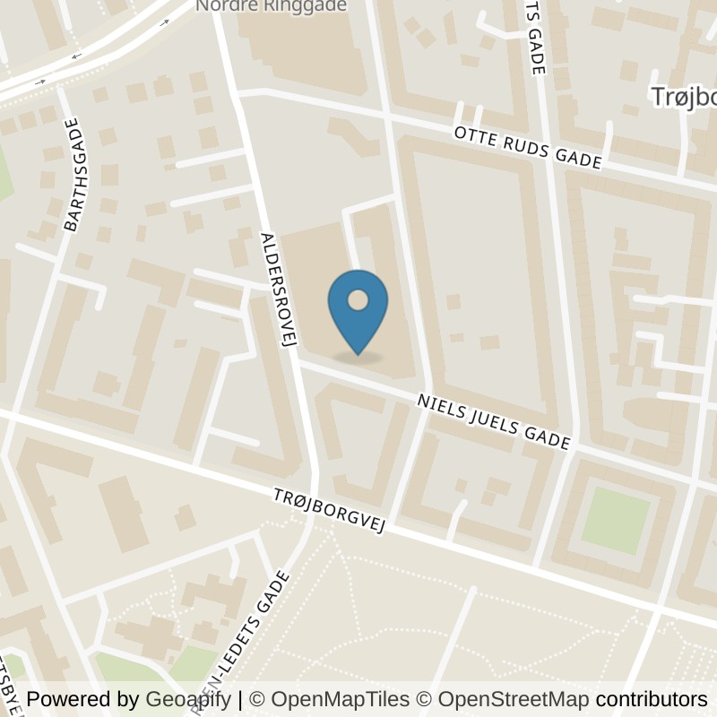 Map: location of PureGym Århus N Trøjborg in Århus N