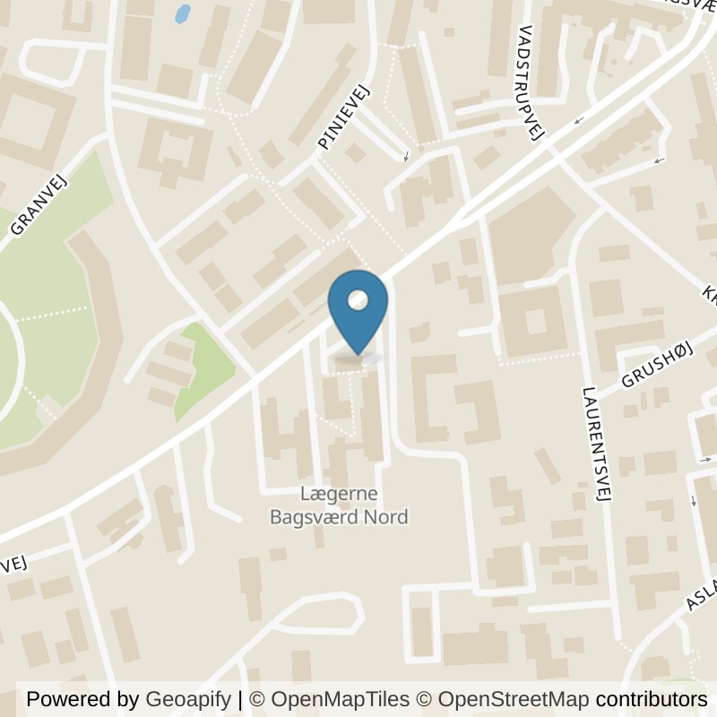 Map: location of PureGym Bagsværd Vadstrupvej in Bagsværd