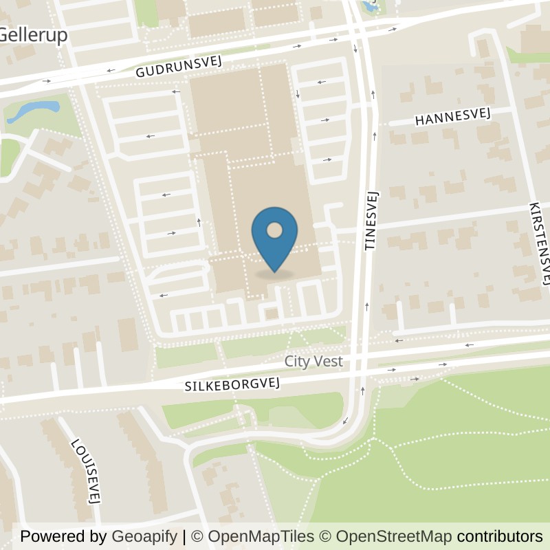 Map: location of PureGym Brabrand City Vest in Brabrand