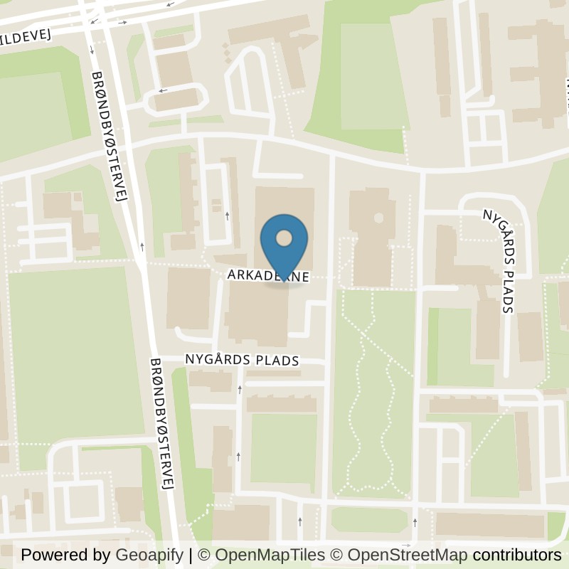 Map: location of PureGym Brøndby Nygårds Plads in Brøndby