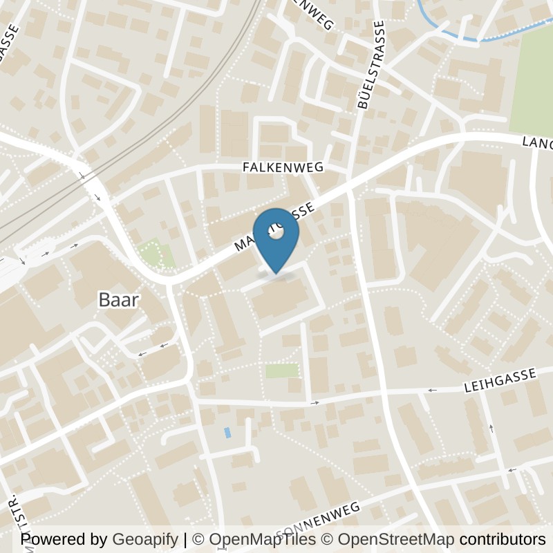 Map: location of PureGym Baar in Baar