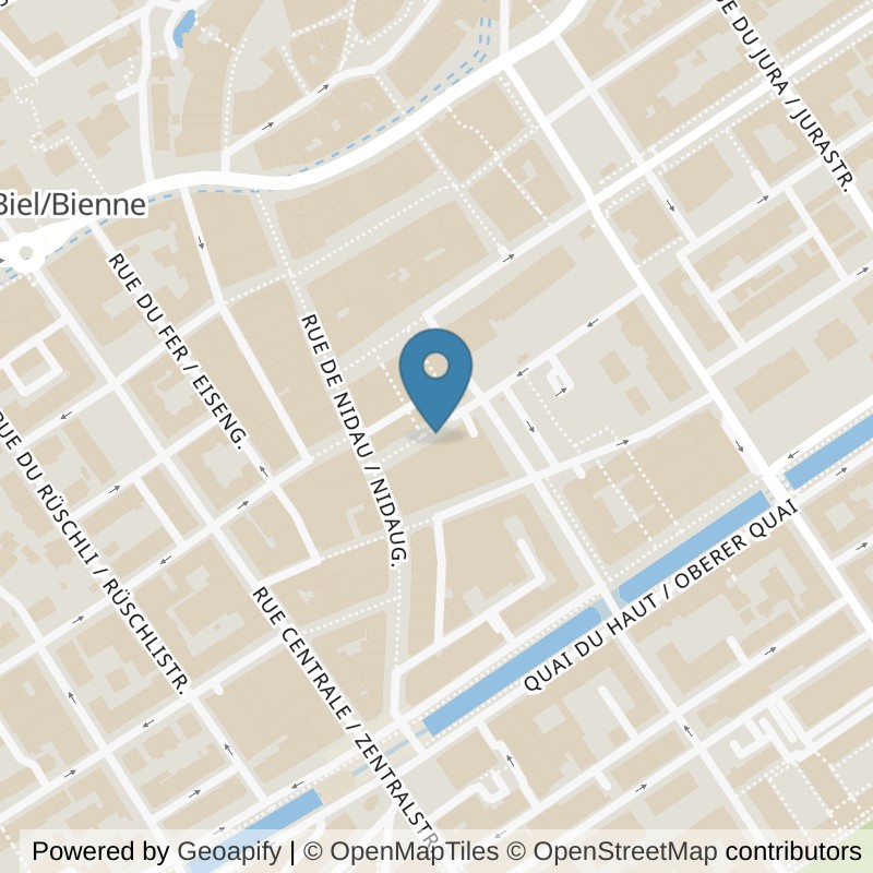 Map: location of PureGym Biel in Biel